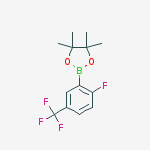 2-(2-Fluoro-5-(trifluoromethyl)phenyl)-4,4,5,5-tetramethyl-1,3,2-dioxaborolane结构式