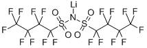 Structure of LITHIUM BIS(1,1,2,2,3,3,4,4,4-NONAFLUORO-1-BUTANESULFONYL)IMIDE