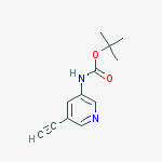 Tert-butyl N-(5-ethynylpyridin-3-yl)carbamate结构式