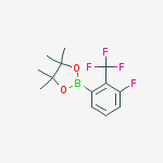 2-[3-fluoro-2-(trifluoromethyl)phenyl]-4,4,5,5-tetramethyl-1,3,2-dioxaborolane结构式