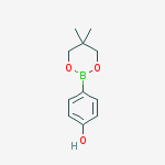 4-(5,5-Dimethyl-1,3,2-dioxaborinan-2-yl)phenol结构式