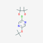 Structure of 2-[(2-methylpropan-2-yl)oxy]-5-(4,4,5,5-tetramethyl-1,3,2-dioxaborolan-2-yl)pyrazine