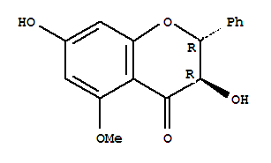 Structure of 4H-1-Benzopyran-4-one,2,3-dihydro-3,7-dihydroxy-5-methoxy-2-phenyl-, (2R,3R)-