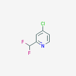 4-Chloro-2-(difluoromethyl)pyridine hydrochloride结构式