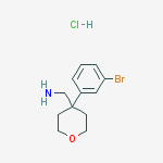 Structure of 4-(3-BROMOPHENYL)OXAN-4-YL]METHANAMINEHYDROCHLORIDE