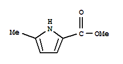 Structure of 1H-pyrrole-2-carboxylic acid, 5-methyl-, methyl ester