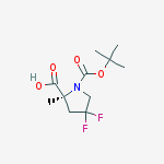 (2s)-4,4-difluoro-2-methyl-1-[(2-methylpropan-2-yl)oxycarbonyl]pyrrolidine-2-carboxylic Acid结构式