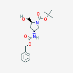 Structure of (2S,4R)-1-BOC-2-HYDROXYMETHYL-4-CBZ-AMINO PYRROLIDINE