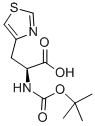 叔丁氧羰基-3-(4-噻唑基)-L-丙氨酸结构式