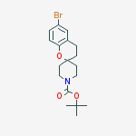 Spiro[2H-1-benzopyran-2,4'-piperidine]-1'-carboxylic acid, 6-bromo-3,4-dihydro-, 1,1-dimethylethyl ester结构式