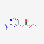 Ethyl 2-(2-aminopyrimidin-4-yl)acetate结构式