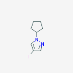 1-Cyclopentyl-4-iodo-1H-pyrazole结构式