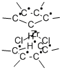 Structure of BIS(TETRAMETHYLCYCLOPENTADIENYL)ZIRCONIUM DICHLORIDE
