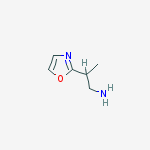 Chemical structure of 2-(oxazol-2-yl)propan-1-aMine