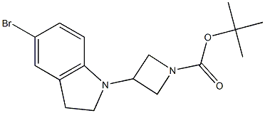 Structure of 3-(5-broMo-2,3-dihydro-indol-1-yl)-azetidine-1-carboxylic acid tert-butyl ester