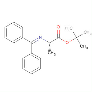 Structure of L-Alanine, N-(diphenylmethylene)-, 1,1-dimethylethyl ester
