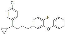Structure of 4-[4-(4-chlorophenyl)-4-cyclopropyl-butyl]-1-fluoro-2-phenoxy-benzene