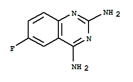 Structure of 2,4-Quinazolinediamine, 6-fluoro-