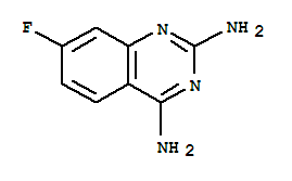 Structure of 2,4-Quinazolinediamine, 7-fluoro-