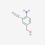 (4-amino-3-ethynylphenyl)methanol结构式