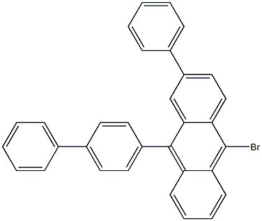 Structure of 9-[1,1'-Biphenyl]-4-yl-10-bromo-2-phenylanthracene