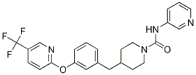 Structure of N-3-Pyridinyl-4-[[3-[[5-(trifluoromethyl)-2-pyridinyl]oxy]phenyl]methyl]-1-piperidinecarboxamide