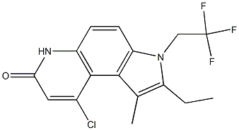 Structure of 9-Chloro-2-ethyl-1-methyl-3-(2,2,2-trifluoroethyl)-3H-pyrrolo[3,2-f]quinolin-7(6H)-one