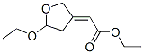 Structure of Acetic acid,2-(5-ethoxydihydro-3(2H)-furanylidene)-, ethyl ester, (2E)-