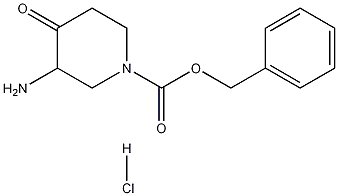 Structure of benzyl 3-amino-4-oxopiperidine-1-carboxylate hydrochloride