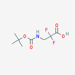 2,2-difluoro-3-[(2-methylpropan-2-yl)oxycarbonylamino]propanoic Acid结构式