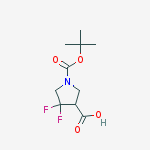 Structure of 4,4-DIFLUORO-PYRROLIDINE-1,3-DICARBOXYLIC ACID 1-TERT-BUTYL ESTER