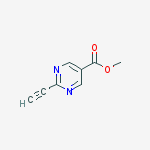 Methyl 2-ethynylpyrimidine-5-carboxylate结构式