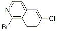 Structure of 1-BROMO-6-CHLORO-ISOQUINOLINE