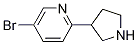 Structure of 5-broMo-2-(pyrrolidin-3-yl)pyridine