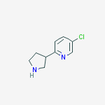 5-chloro-2-pyrrolidin-3-ylpyridine结构式