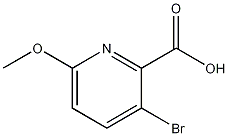 3-Bromo-6-methoxypyridine-2-carboxylic acid结构式