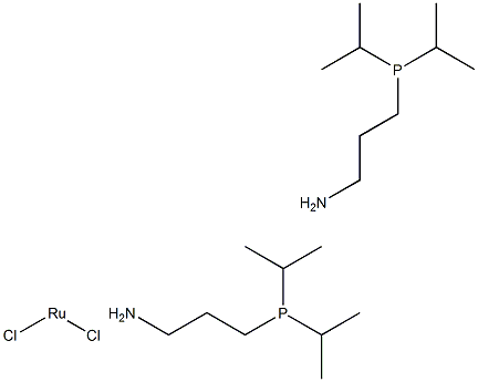 Structure of Dichlorobis[3-(di-i-propylphosphino)propylamine]ruthenium(II), min. 97%