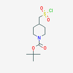 Tert-butyl 4-(chlorosulfonylmethyl)piperidine-1-carboxylate结构式