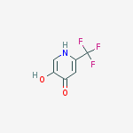5-hydroxy-2-(trifluoromethyl)-1h-pyridin-4-one结构式