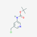 Tert-butyl N-[5-(chloromethyl)pyridin-3-yl]carbamate结构式