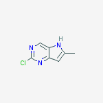 2-chloro-6-methyl-5h-pyrrolo[3,2-d]pyrimidine结构式
