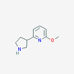 Structure of 2-methoxy-6-pyrrolidin-3-ylpyridine