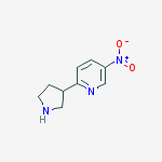 5-nitro-2-pyrrolidin-3-ylpyridine结构式