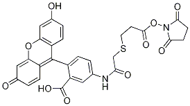 5-{[({3-[(2,5-dioxo-1-pyrrolidinyl)oxy]-3-oxopropyl}sulfanyl)acetyl]aMino}-2-(6-hydroxy-3-oxo-3H-xanthen-9-yl)benzoic acid结构式