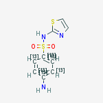 Structure of Sulfathiazole-13C6