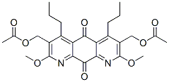 3,7-Bis[(acetyloxy)methyl]-2,8-dimethoxy-4,6-dipropylpyrido[3,2-g]quinoline-5,10-dione结构式