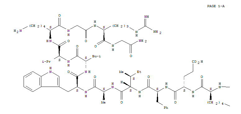 Structure of glucagon-like peptide I (7-36)amide