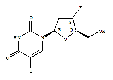 2',3'-二脱氧-3'-氟-5-碘尿苷结构式