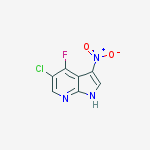 1H-Pyrrolo[2,3-b]pyridine, 5-chloro-4-fluoro-3-nitro-结构式
