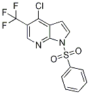 4-Chloro-1-(phenylsulfonyl)-5-(trifluoromethyl)-1H-pyrrolo[2,3-b]pyridine结构式
